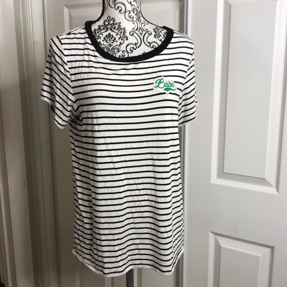 American Eagle Soft & Sexy Stripe T Shirt Babe L